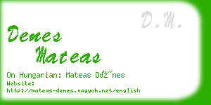 denes mateas business card